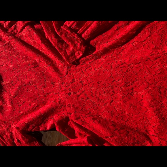 Red Lace Nigh Out Dress - Picture 2 of 6